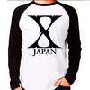 Camiseta Banda X Japan Xjapan Jrock Raglan Manga Longa