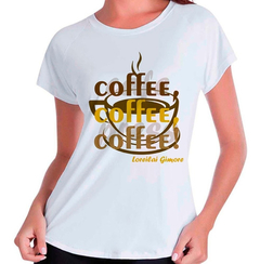 Camiseta Babylook Série Gilmore Girls Coffee Coffee Coffee na internet
