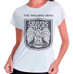 Camiseta The Walking Dead Saviors Twd Feminina Babylook na internet