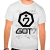 Camiseta Branca Got7 Got 7 Gatsebeun Autógrafos Kpop Team