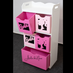Organizador vertical 5 caixas Barbie - comprar online