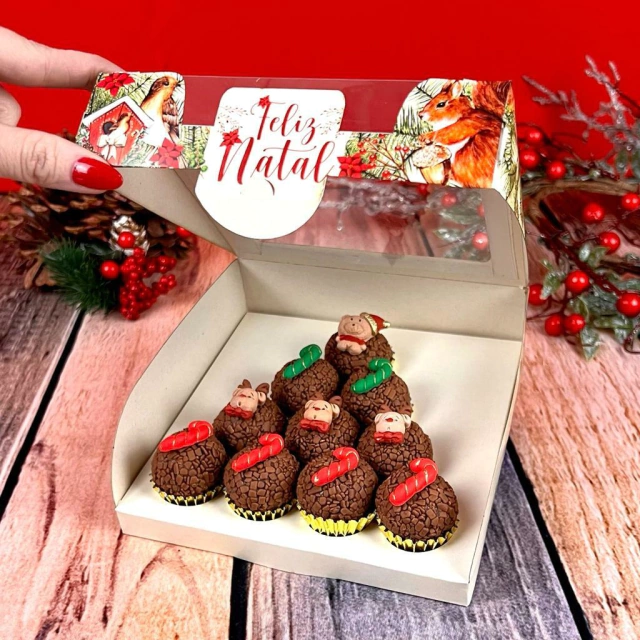 10 Caixas para Árvore de Brigadeiro - Coleção Encantos do Natal 10 Caixas para Árvore de Brigadeiro - Coleção Encantos do Natal