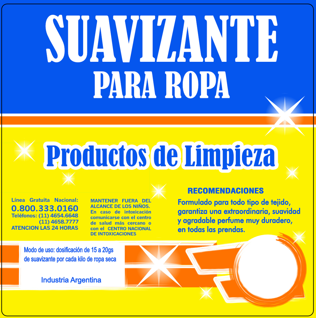 Etiquetas Autoadhesivas 100x100 Genéricas Limpieza Lavandina 250 unid.