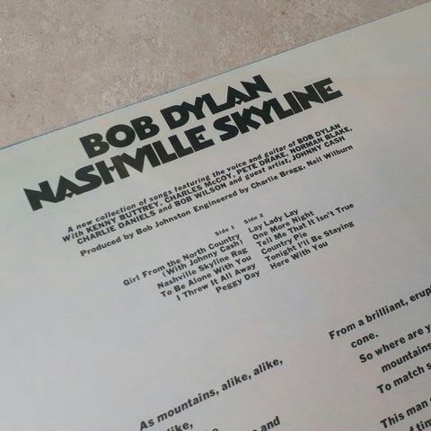 Vinil Lp Bob Dylan Nashville Skyline Stereo 180g Lacrado