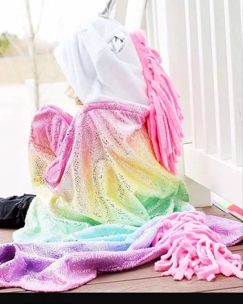 Manta capucha unicornio Rainbow - Arre Unicornio