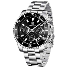 Relógio Masculino BENYAR 5170 Multifuncional Preto Impermeável
