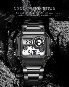 Relógio Masculino LIGE 8921 Digital Esporte À Prova D'Água - online store