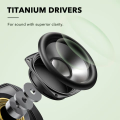 Caixa de Som Soundcore Anker Motion Boom Speaker 0utdoor com drivers de Titânio, tecnologia BassUp, IPX7 à prova d'água - ElaShopp.com