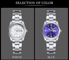 Relógio de Pulso Feminino WWOOR 8804 Aço Inoxidavel - ElaShopp.com