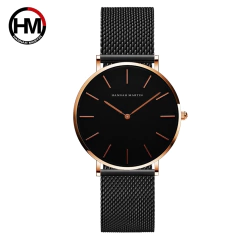 Relógios de Pulso Feminino Hannah Martin HM-1221 À Prova D'Água Modelo Clássico Aço Inoxidável-4