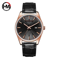 Relógio de Couro Masculino Hannah Martin KY15 À Prova D'Água, Marca de Luxo - comprar online