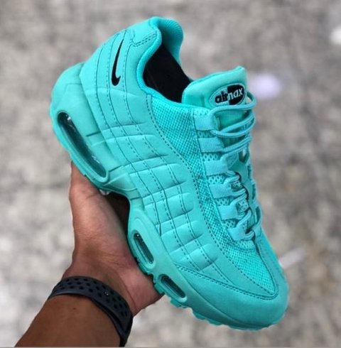 air max 95 branco com verde agua