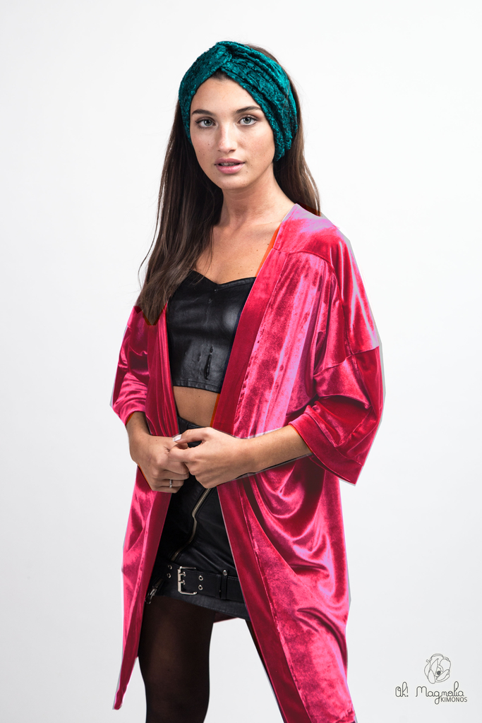 Bata Kimono De Terciopelo Estilo Victoriano Invierno Corto