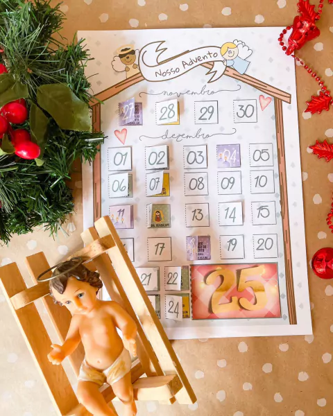CALENDÁRIO DO ADVENTO PARA IMPRIMIR - idéias de atividades CALENDÁRIO DO ADVENTO PARA IMPRIMIR - idéias de atividades