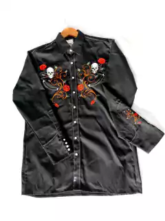 Camisa Western Roses & Skull - comprar online