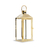 Lanterna Marroquina Dourada Pequena Vidro e Metal 35x14cm