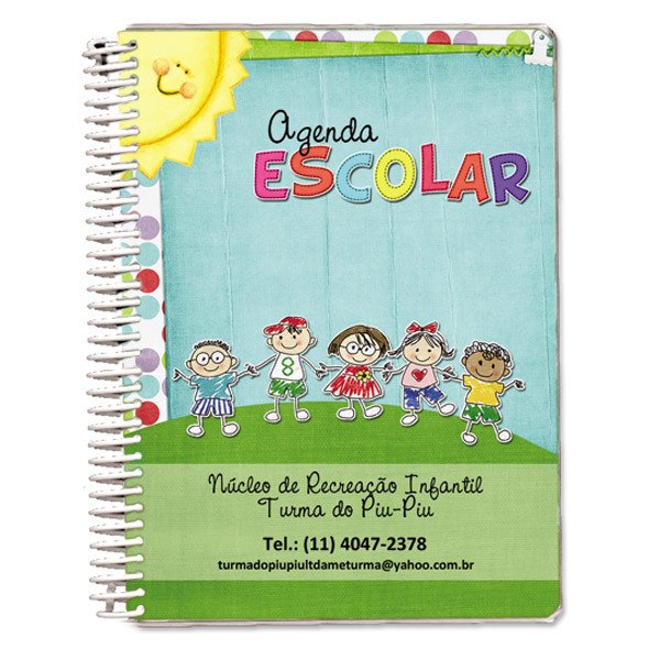 AGENDA ESCOLAR PERSONALIZADA - CAPA PLÁSTICA