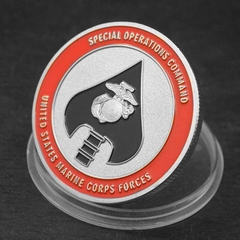 Moeda Marines Force Comando de Operações Especiais Comemorativa Prata Militar na internet