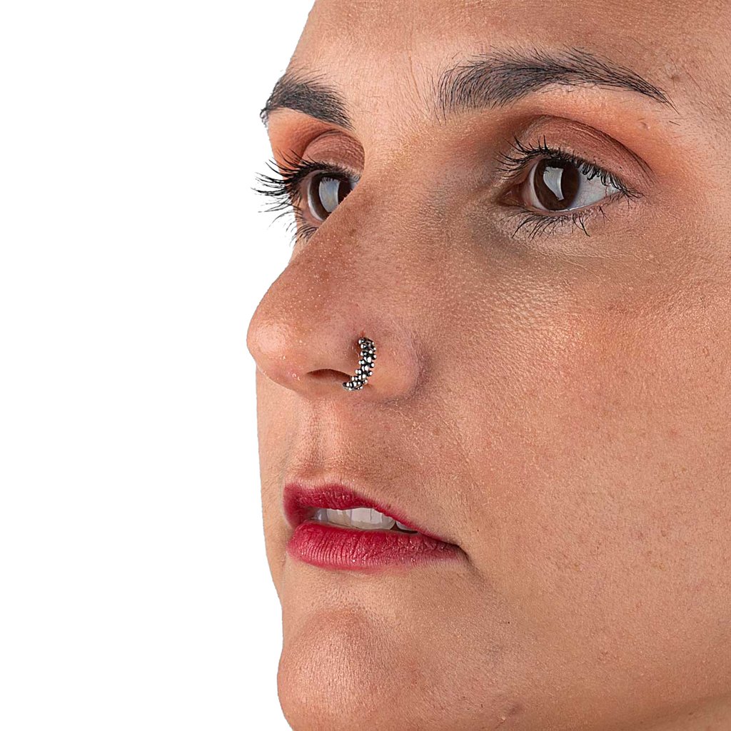 Piercing Argolinha Nariz - Nuvem de Prata