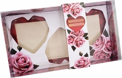100 cxs Embalagem Coração Lapidado 65g Trio - Linha Rosas - loja online