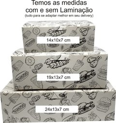 Imagem do 1000 pçs Embalagem Delivery M Frango Porções com molho com Pelicula Interna