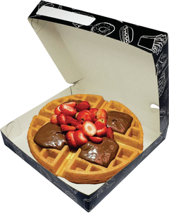 1000 pçs Embalagem Delivery Waffle / Crepe Frances / Tapioca - Linha Black na internet