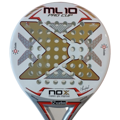 Paleta Padel Nox ML 10 Pro Cup Importada Grip + Protector