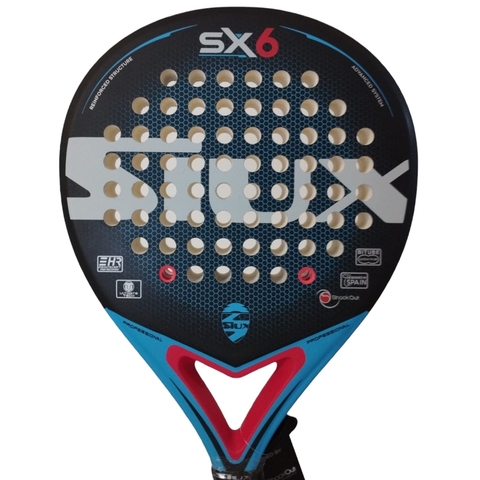 Paleta Padel Siux SX6 Importada + Regalos