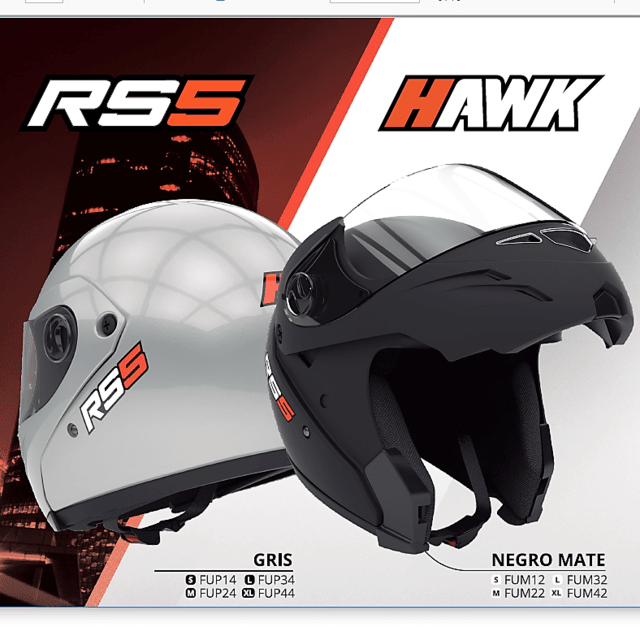 Casco de moto Hawk RS5 Rebatible