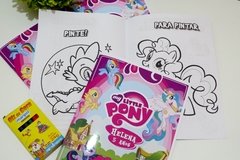 10 kits colorir revistinhas My Little Pony com giz e atividades