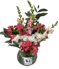 Bouquet de flores de estación (Con florero de regalo)