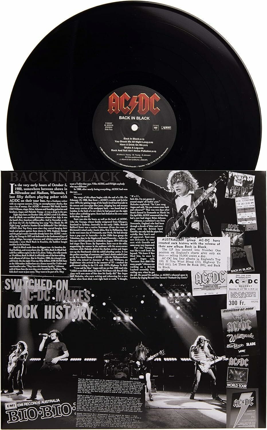 AC/DC LP BACK IN BLACK VINIL BLACK 2003 US