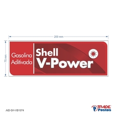 Adesivo Gasolina VPower Aditivada AID-SH-VB1074-75x209mm