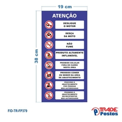 Adesivo de Coluna Atenção - Azul / AID-TR-CO0022 - comprar online