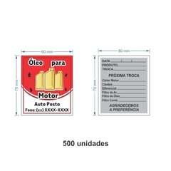 Etiqueta Adesiva Troca de Óleo / AID-TR-ETI003 - comprar online