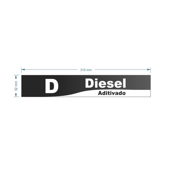 DIESEL Aufkleber 20x4cm Feinstaub Plakette Deko Dieselgate - Foto 2