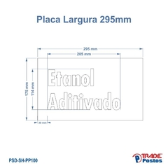Placa Acrílico Transparente Etanol Comum Para Painel de Preço - Com Iluminação - PP076 - PP099 na internet