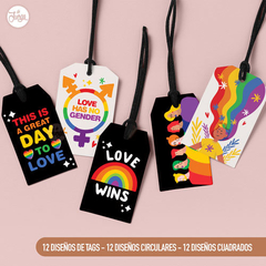 Kit Imprimible Tags y Etiquetas LGBT - LOVE