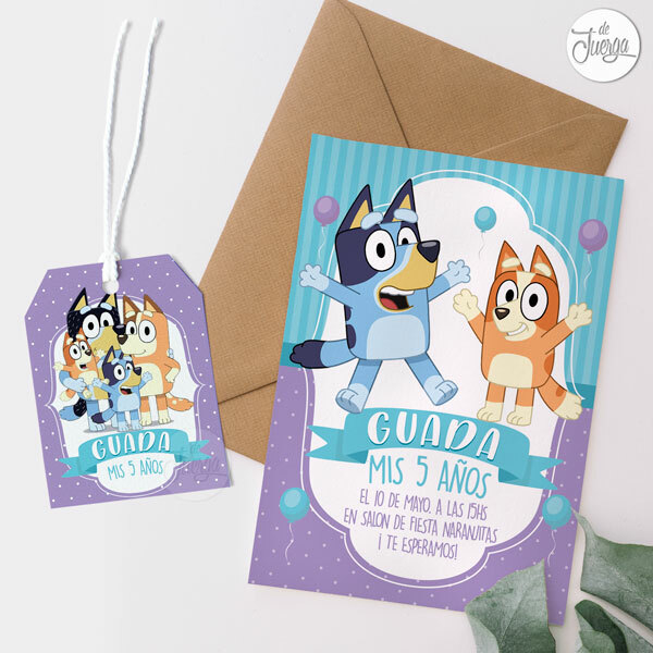Kit Imprimible Bluey Personalizado Deco y Candy Bar