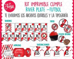 Kit Imprimible River Plate Cumple Candy Nombre Editable en internet