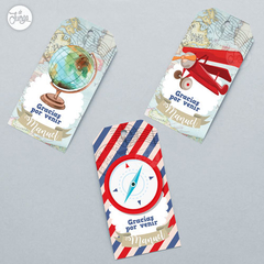 Imagen de Kit Imprimible Viaje avión vintage. Deco y Candy Bar Aeroplano