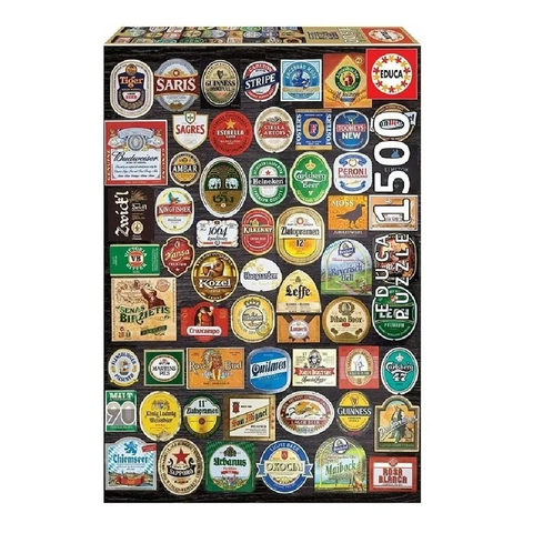 Puzzle 1500 Piezas Educa Etiquetas De Cervezas