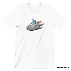 Básico/Unissex - Camiseta AstroFoguete - Canal Da Ned - comprar online