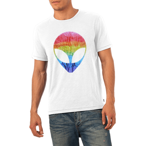 tie dye em camiseta branca
