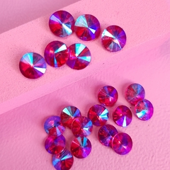 Cristales - (X2 ) Rivoli 10 mm - Fucsia AB