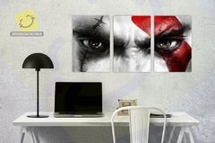 Placa Quadro Decorativo Mosaico Jogo God of War Kratos | Games