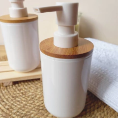 Dispenser de Jabón Líquido Plástico y Bambu - comprar online