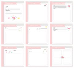 Livro do bebê scrapbook chuva de amor rosa e cinza na internet