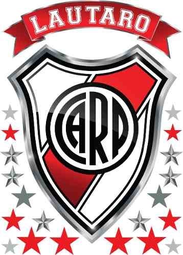 Vinilo Escudo River Con Tu Nombre Personalizado 50 X 70