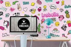 Vinilo Stickers X L Teens Con Tu Nombre Frases Emojis - comprar online